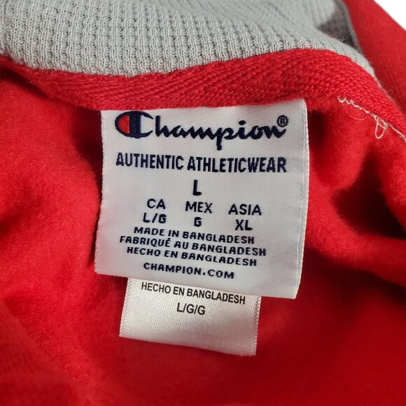 Champion SDSU Aztecs Hoodie Men's L Red Embroidered San Diego State Spellout - Picture 6 of 7